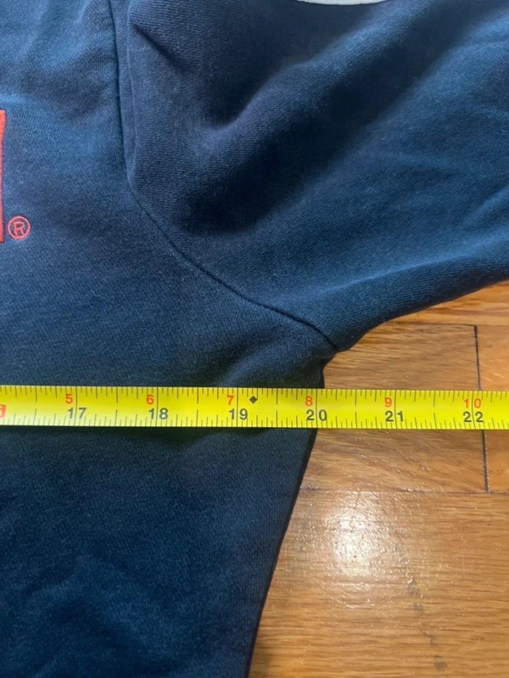 Harley-Davidson Black Hoodie with Orange & White Sleeve Stripes - Picture 5 of 5
